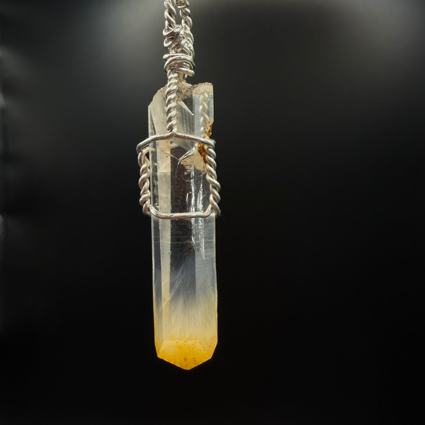 Columbian Mango Quartz Handmade S925 Necklace