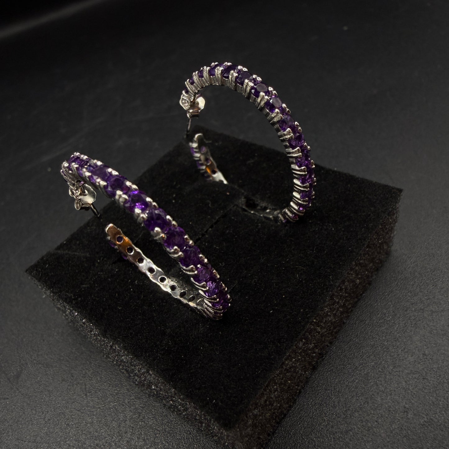 Amethyst Hoop S925 Certified Earrings