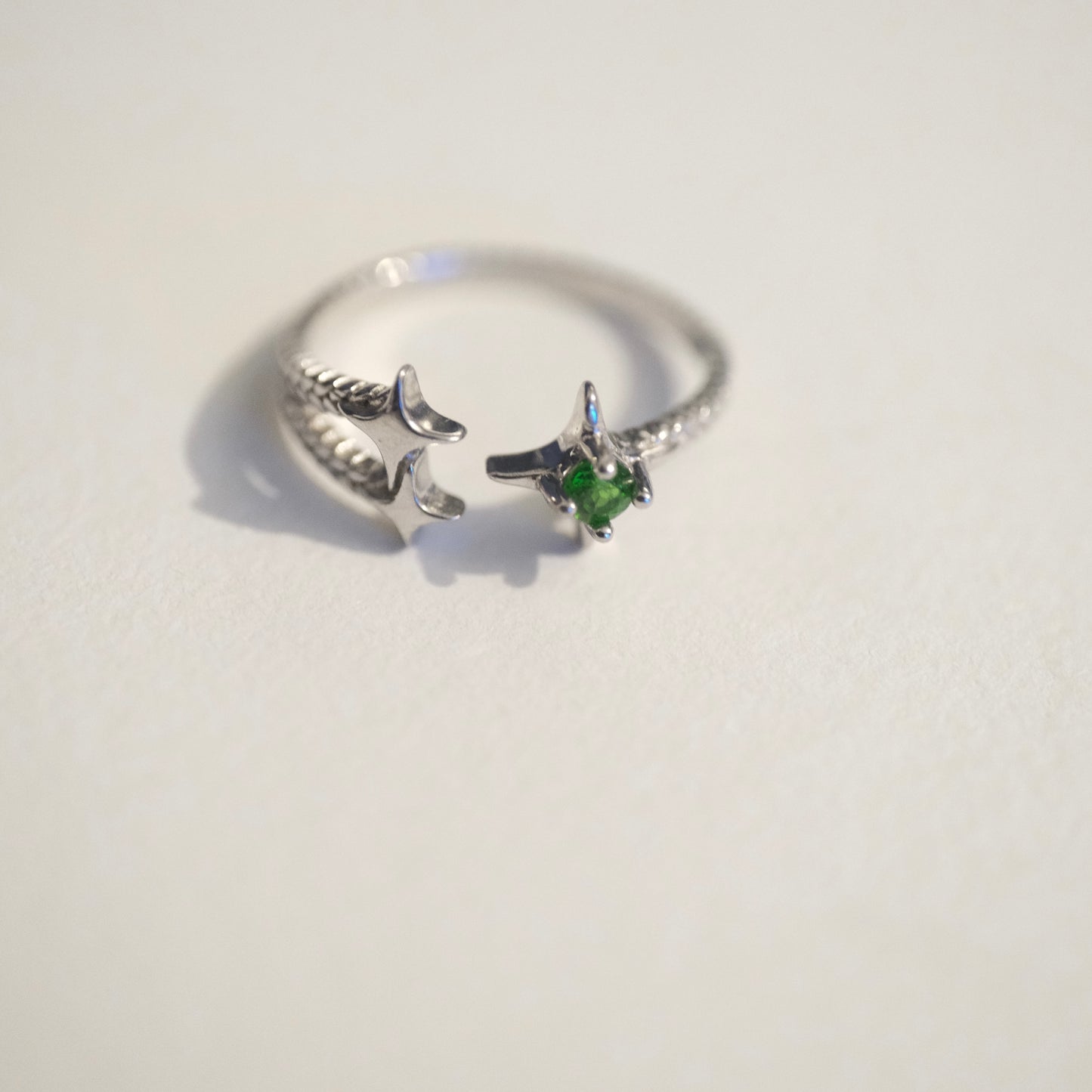Diopside Star S925 Adjustable Ring
