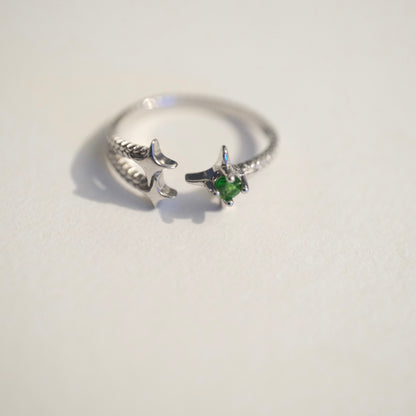 Diopside Star S925 Adjustable Ring