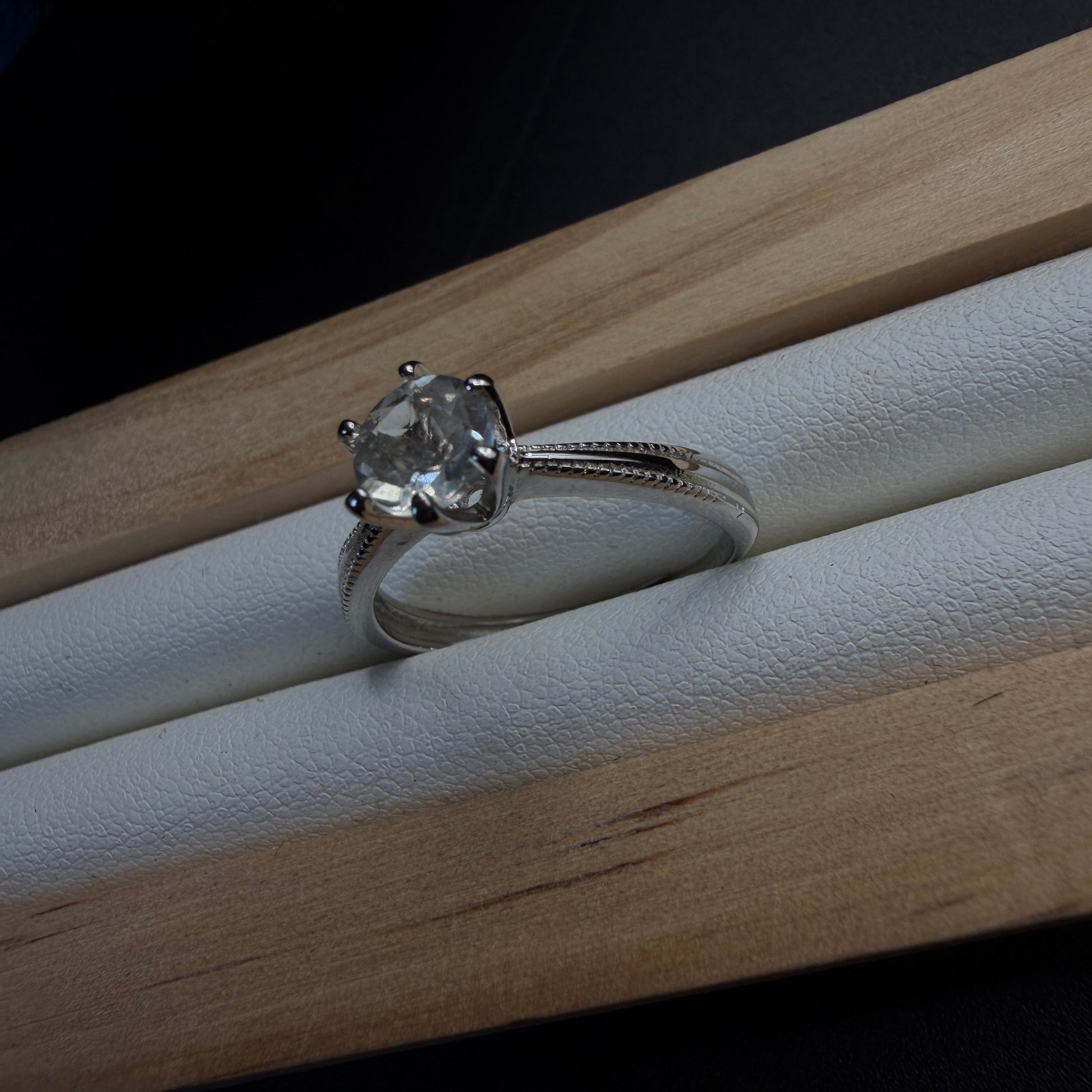 Libyan Desert Glass S925 Certified Adjustable Ring