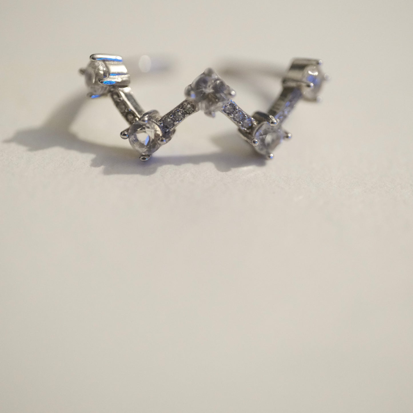 Clear Quartz S925 Adjustable Ring