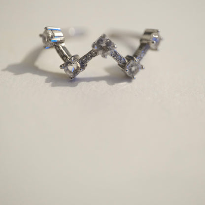 Clear Quartz S925 Adjustable Ring