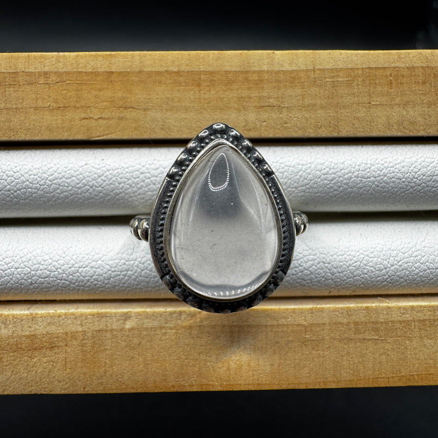 Rose Quartz S925 Adjustable Ring