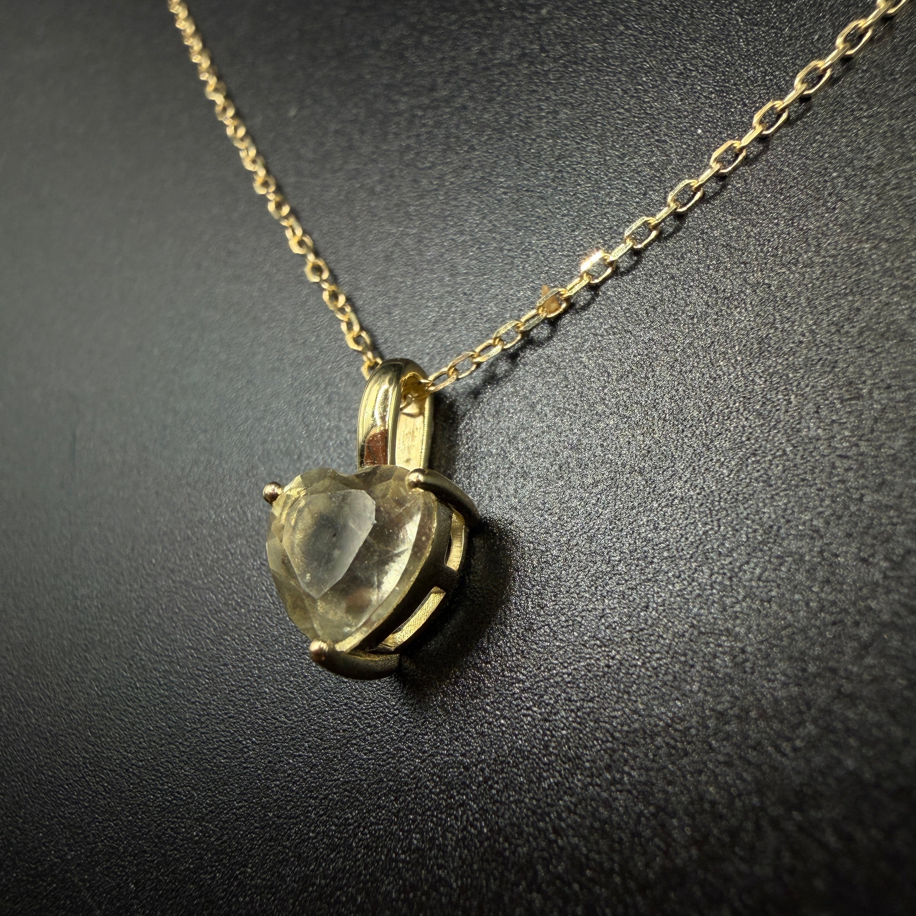 9ct Gold Libyan Desert Glass Certified Necklace