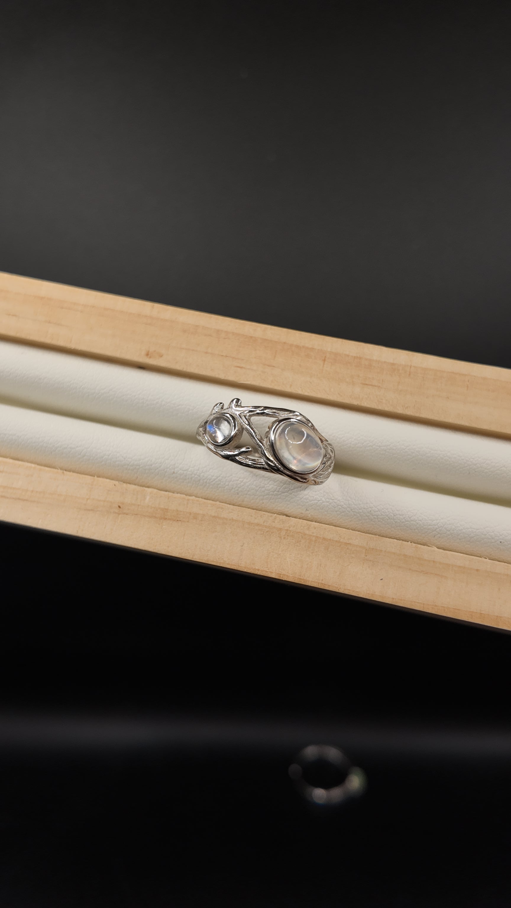 Double Moonstone Ring