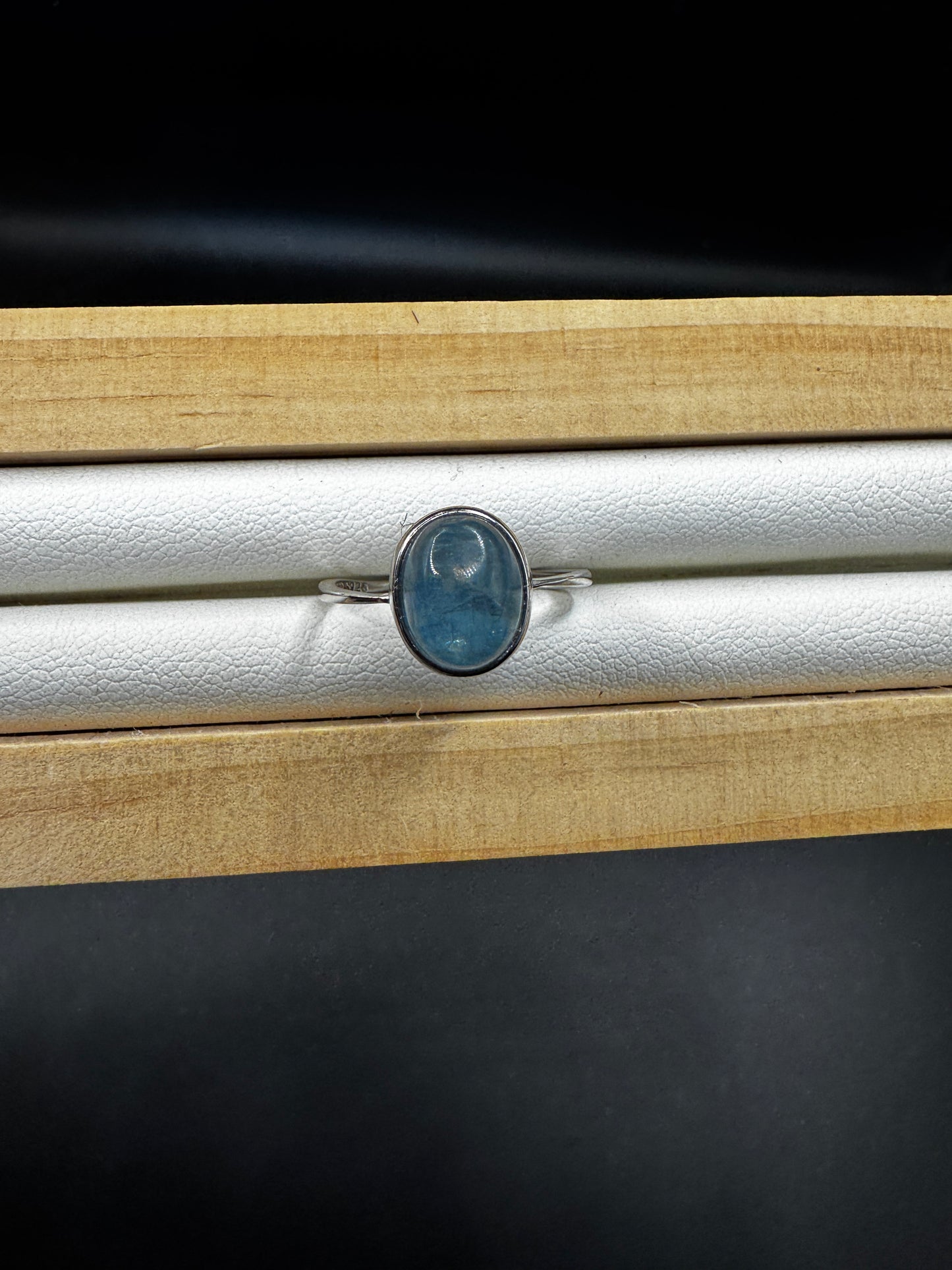 Green Kyanite S925 Adjustable Ring