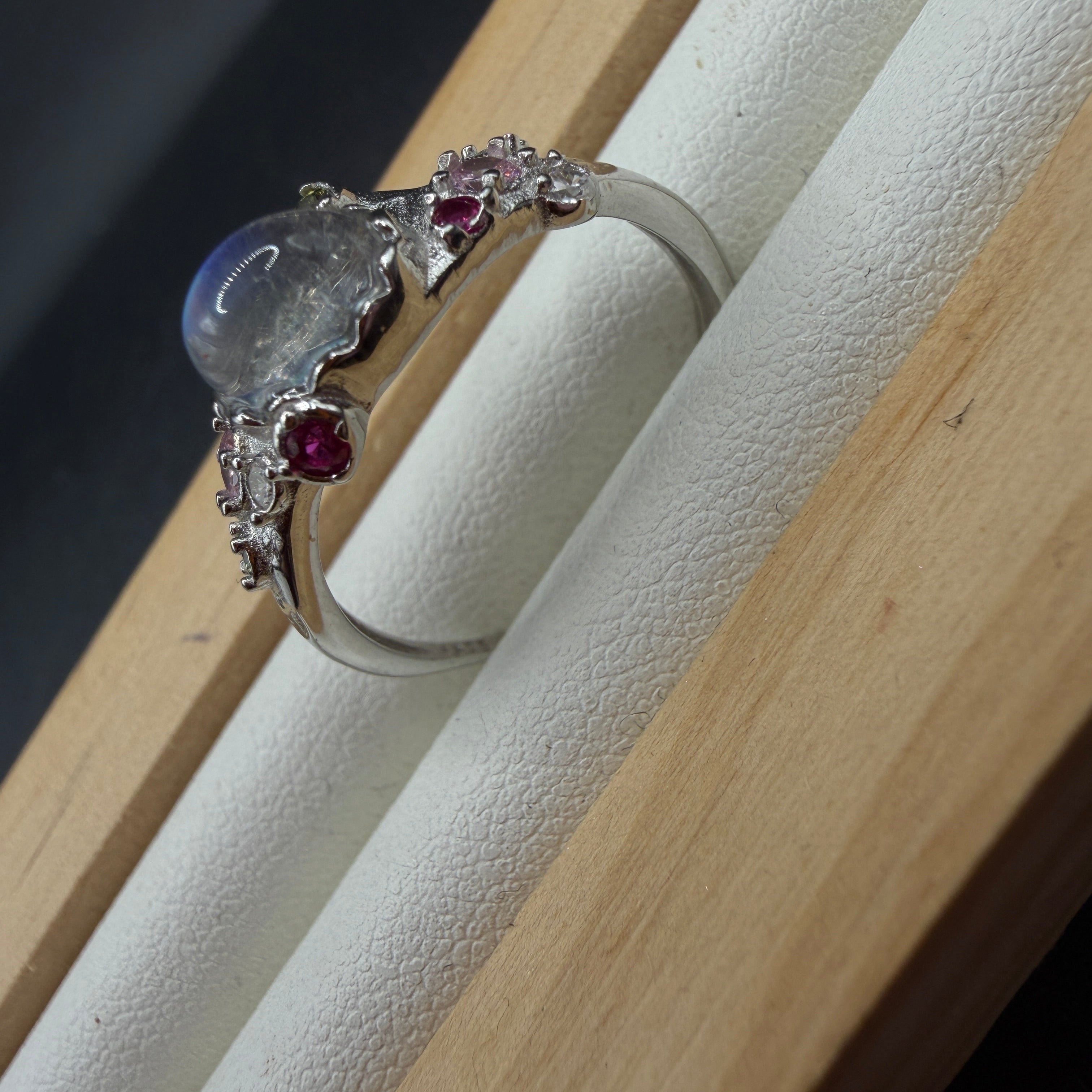 Moonstone S925 Adjustable Ring