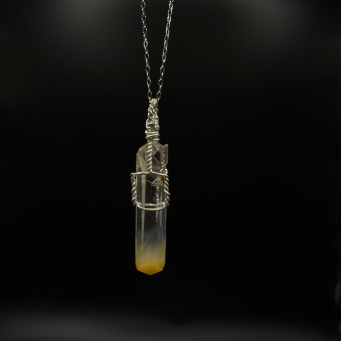 Columbian Mango Quartz Handmade S925 Necklace