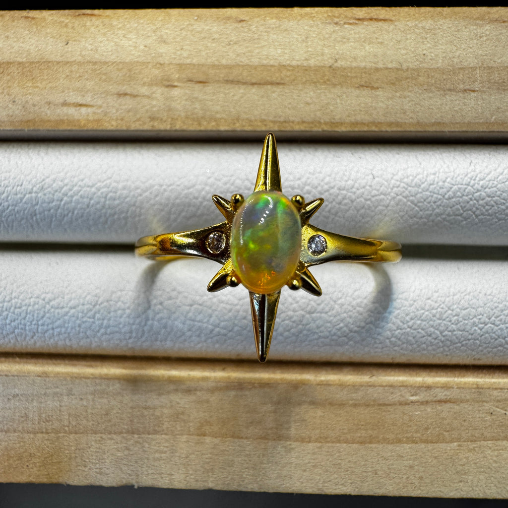 Opal Star Ring
