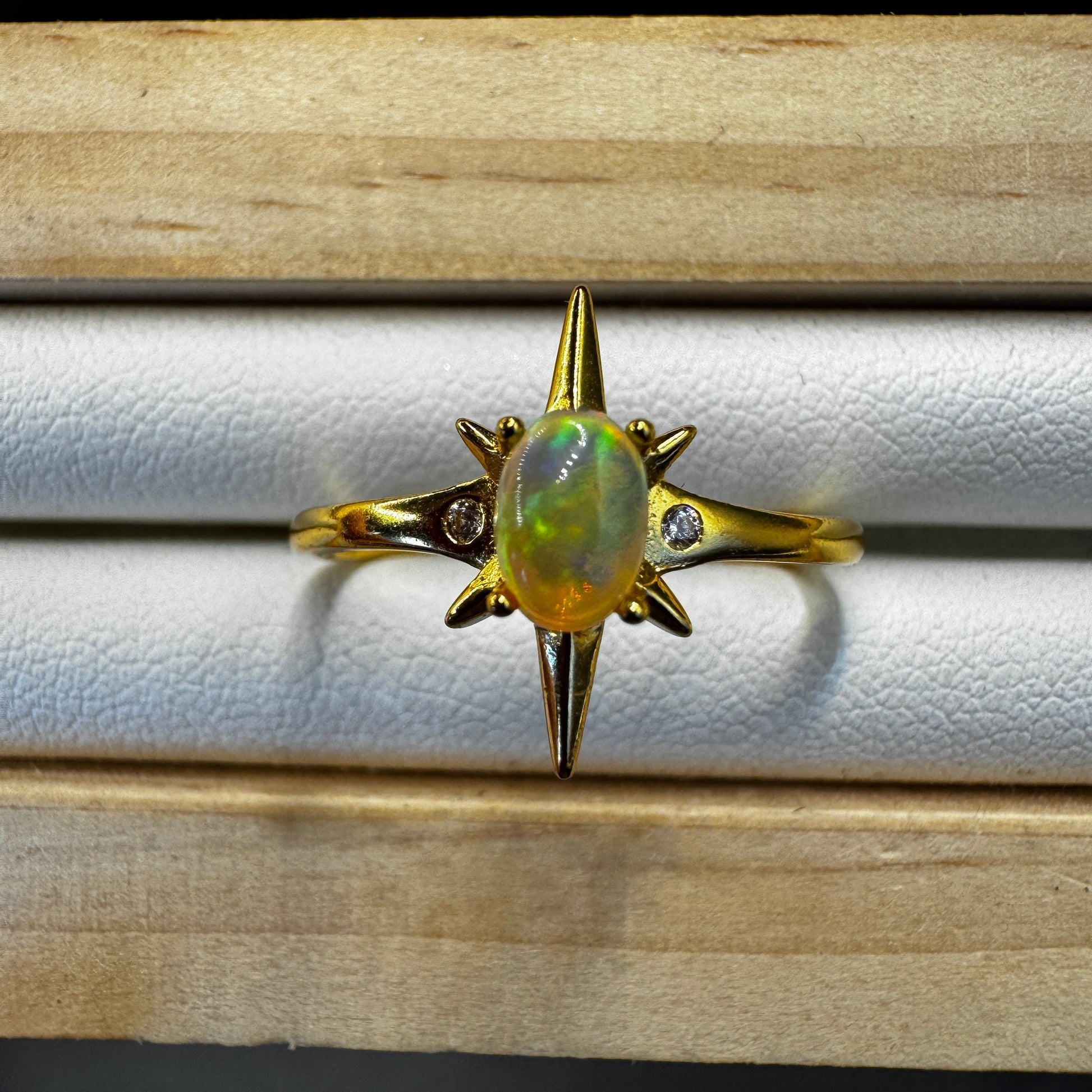 Opal Star Ring
