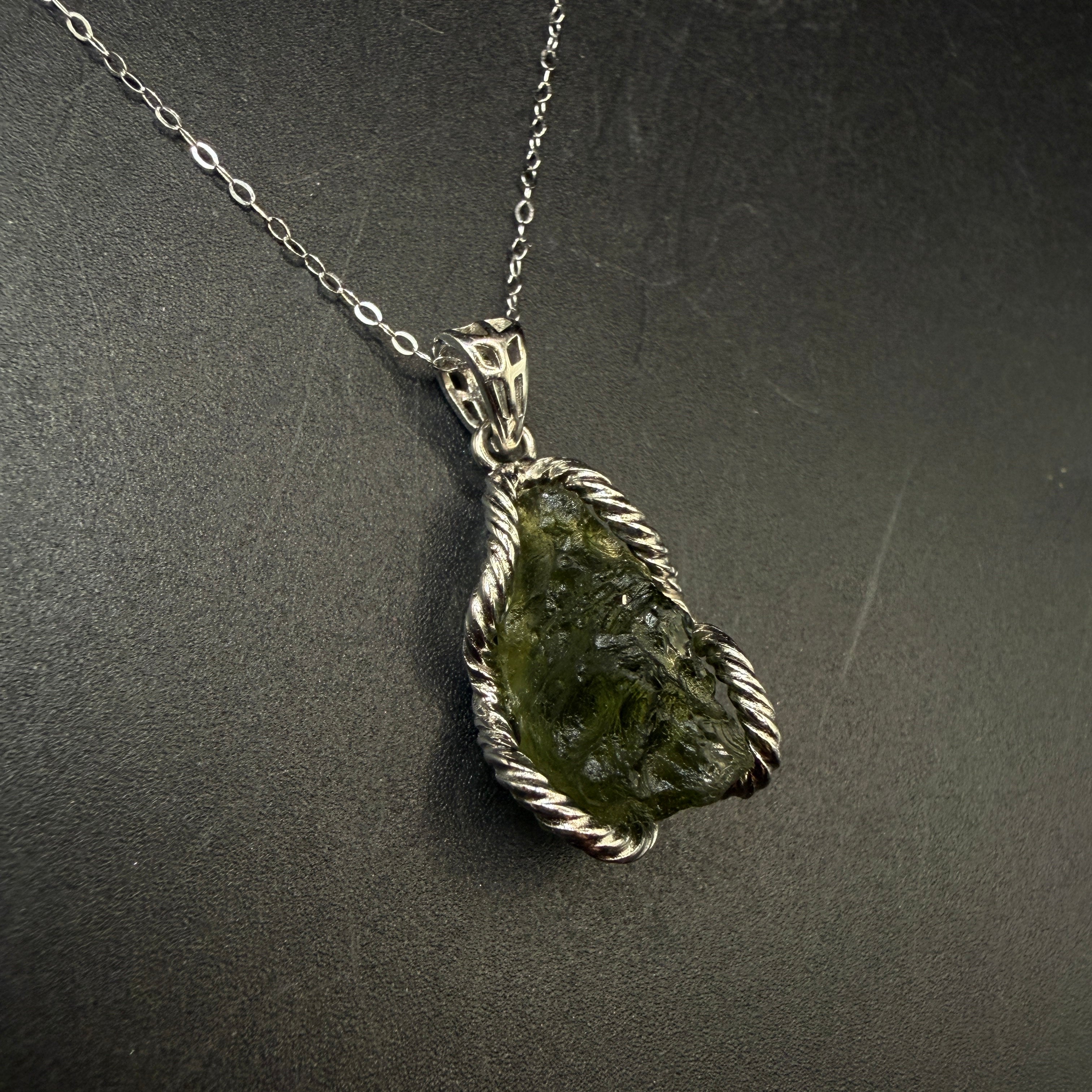 Moldavite S925 Certified Necklace