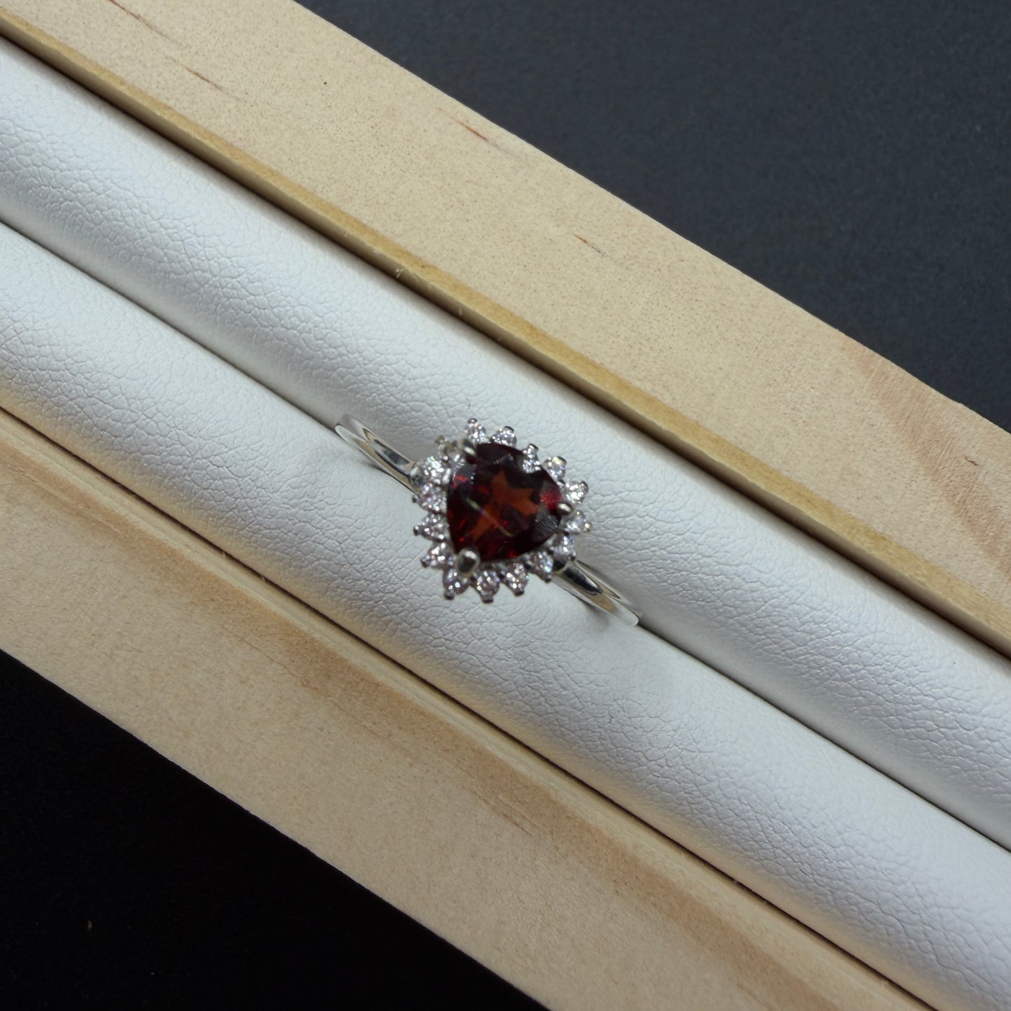 Garnet S925 Adjustable Ring