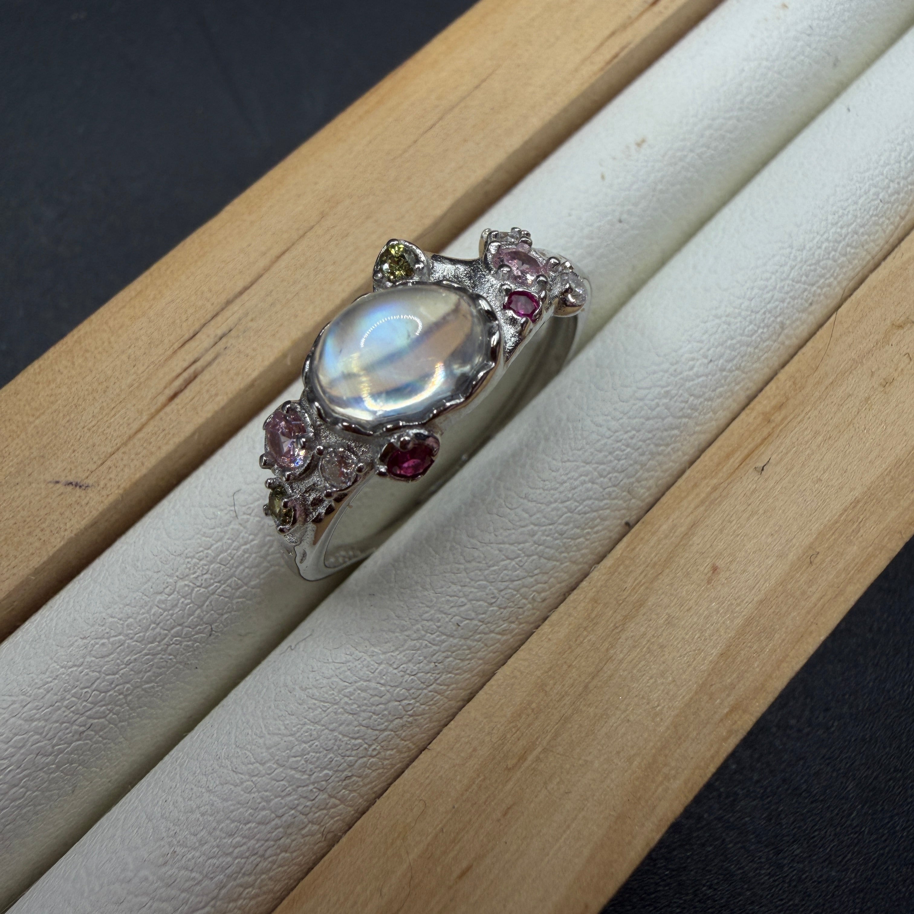 Moonstone S925 Adjustable Ring