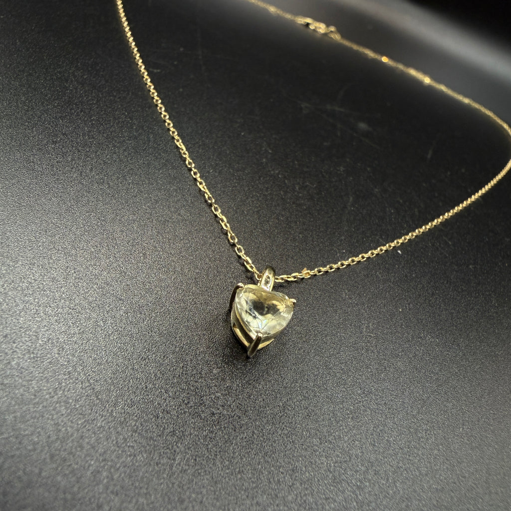 9ct Gold Libyan Desert Glass Certified Necklace