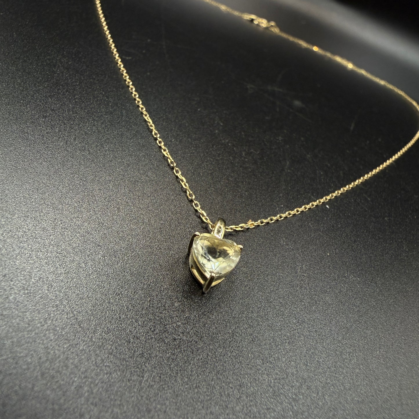 9ct Gold Libyan Desert Glass Certified Necklace