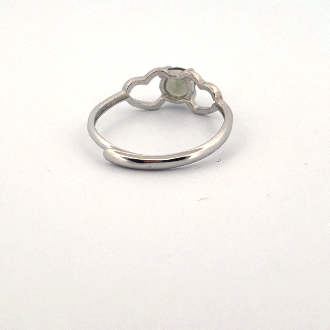 Moldavite S925 Adjustable Certified Ring