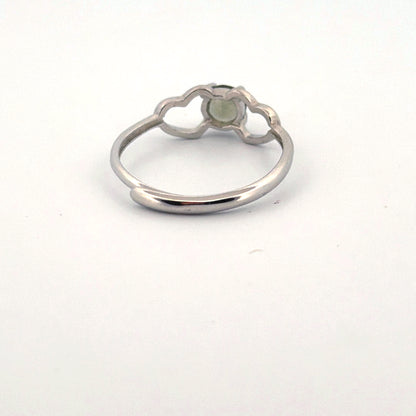 Moldavite S925 Adjustable Certified Ring