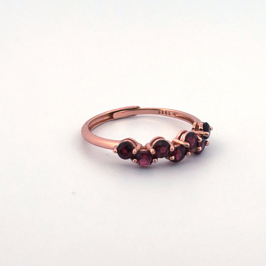 Garnet S925 Adjustable Ring