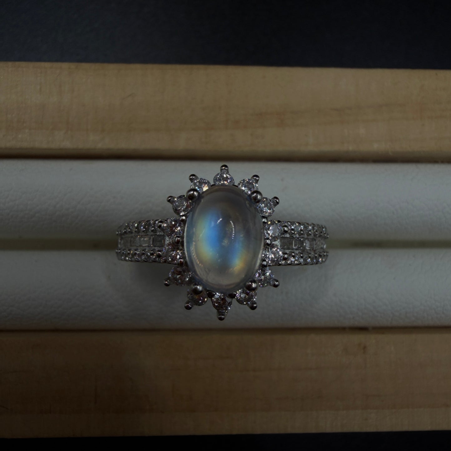 Moonstone S925 Certified Adjustable Ring
