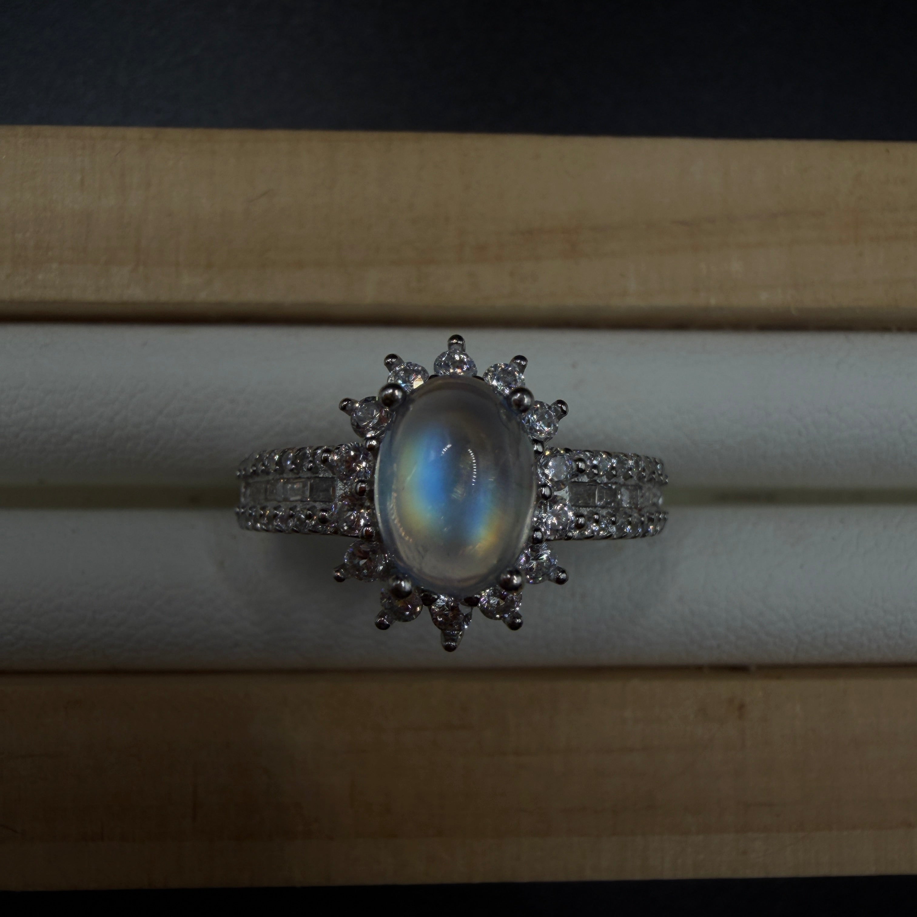 Moonstone S925 Certified Adjustable Ring