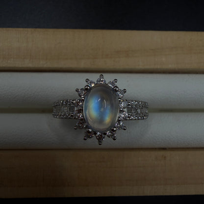Moonstone S925 Certified Adjustable Ring