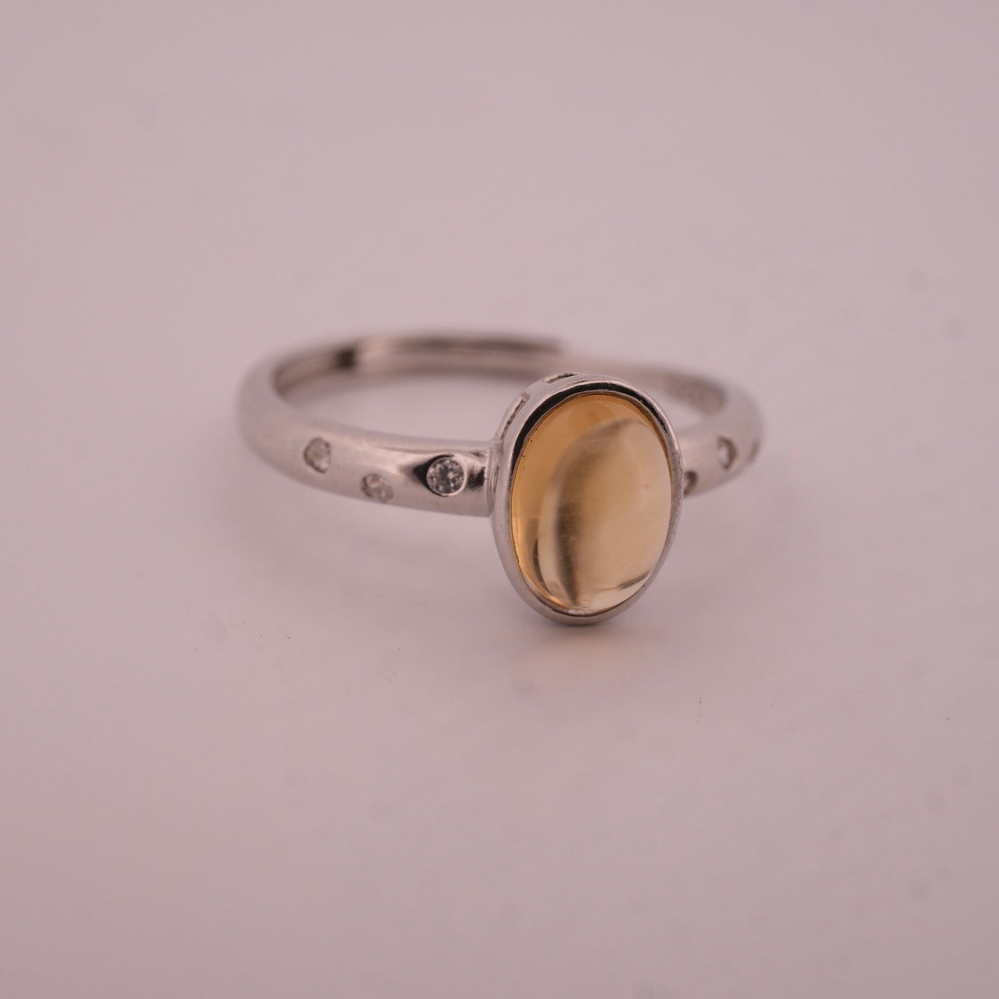 Citrine S925 Adjustable Ring