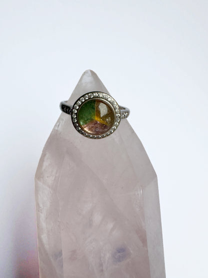 Rainbow Tourmaline Ring