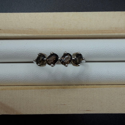 Smokey Quartz S925 Adjustable Ring