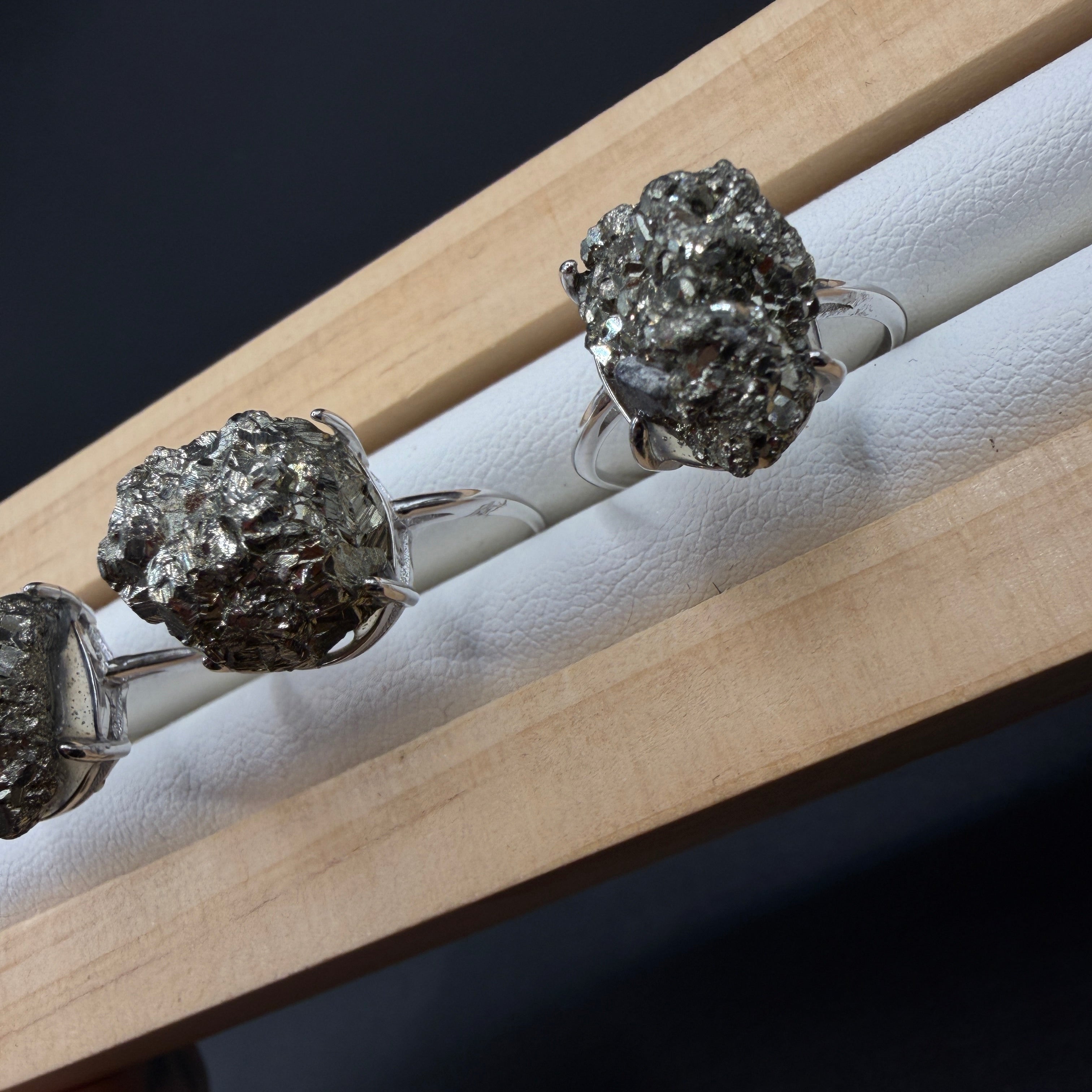 Pyrite S925 Adjustable Ring