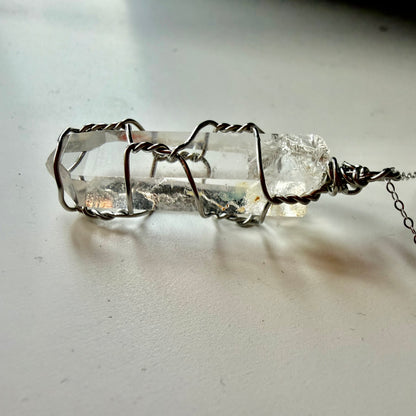 Colombian Lemurian Quartz S925 Handmade Necklace