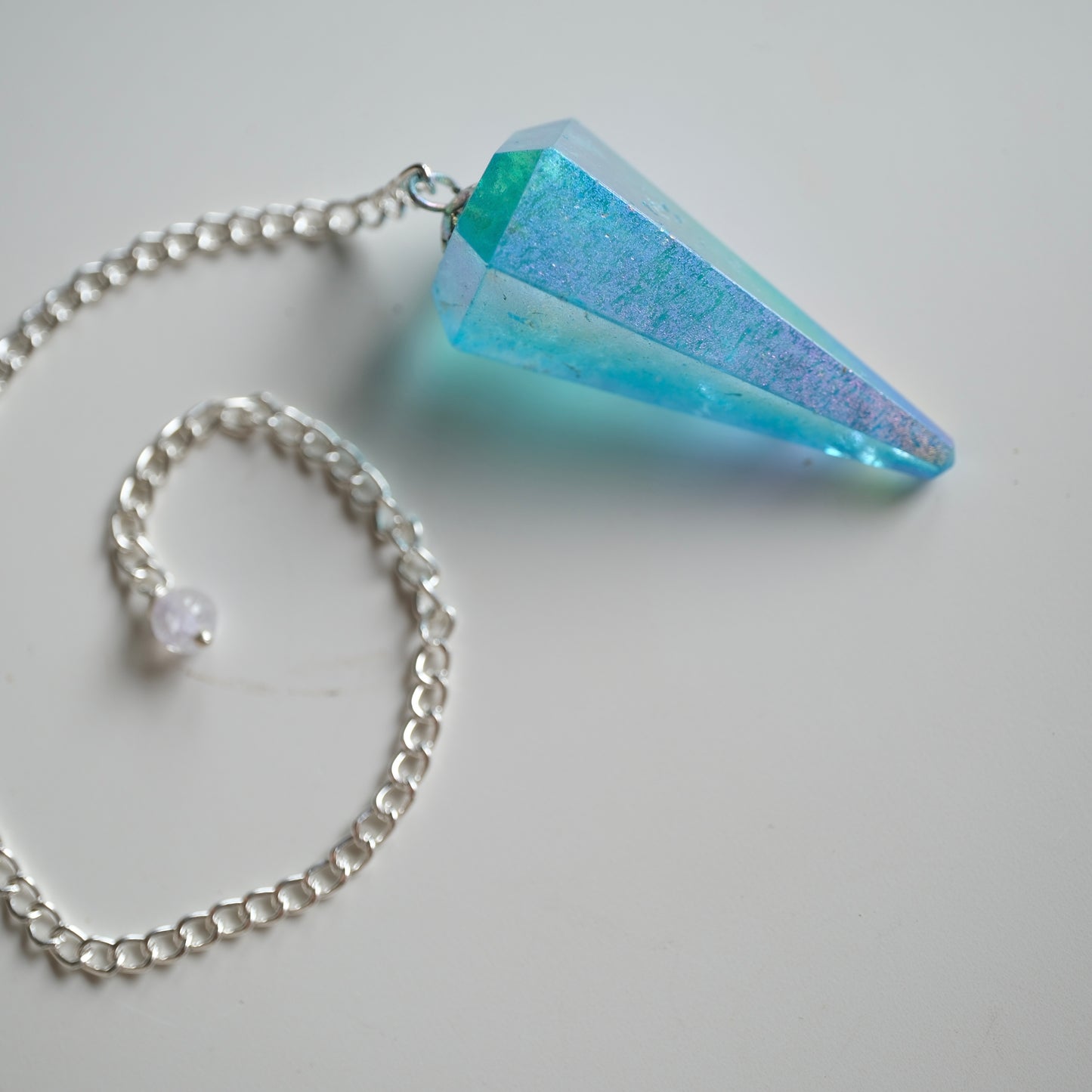Blue Aura Quartz Pendulum