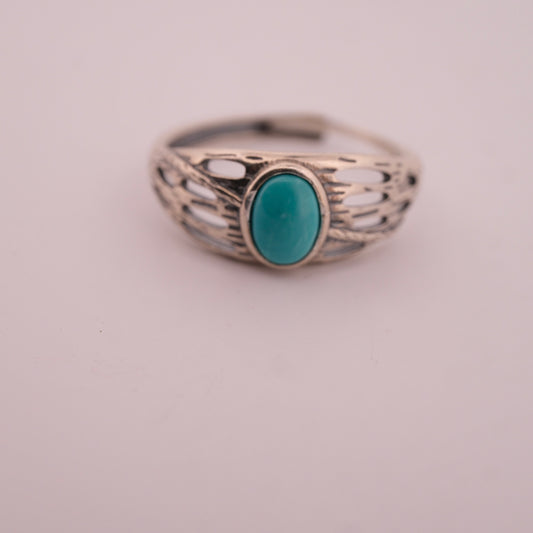 Turquoise S925 Adjustable Ring