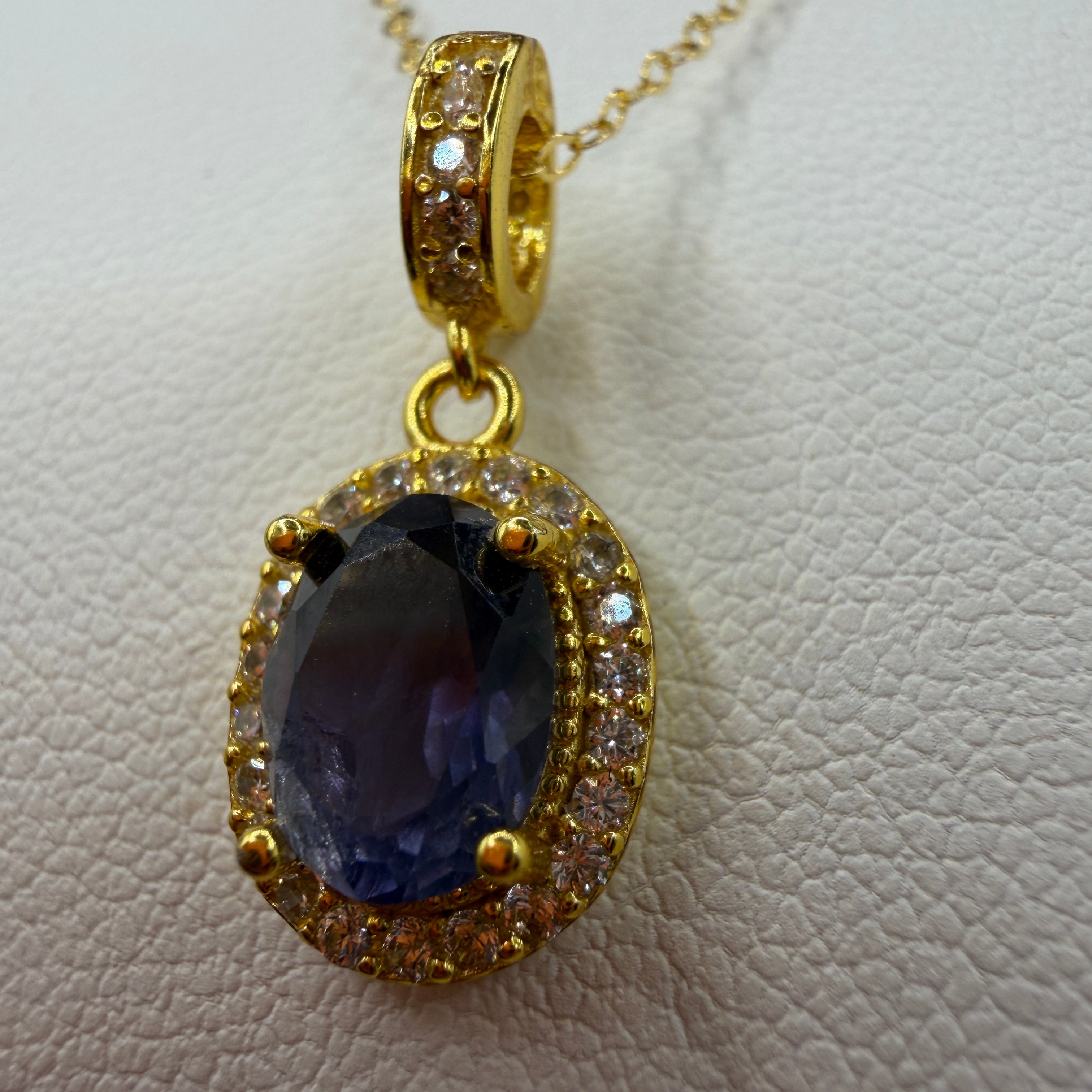 Tanzanite S925 Gold Necklace
