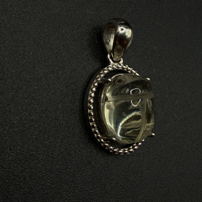 Libyan Desert Glass Scarab S925 Certified Necklace
