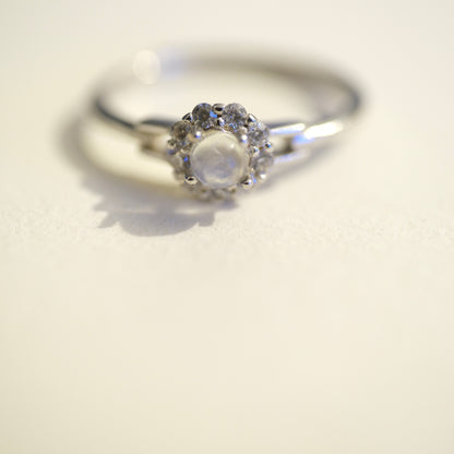 Moonstone S925 Adjustable Ring