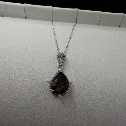 Smokey Quartz S925 Necklace
