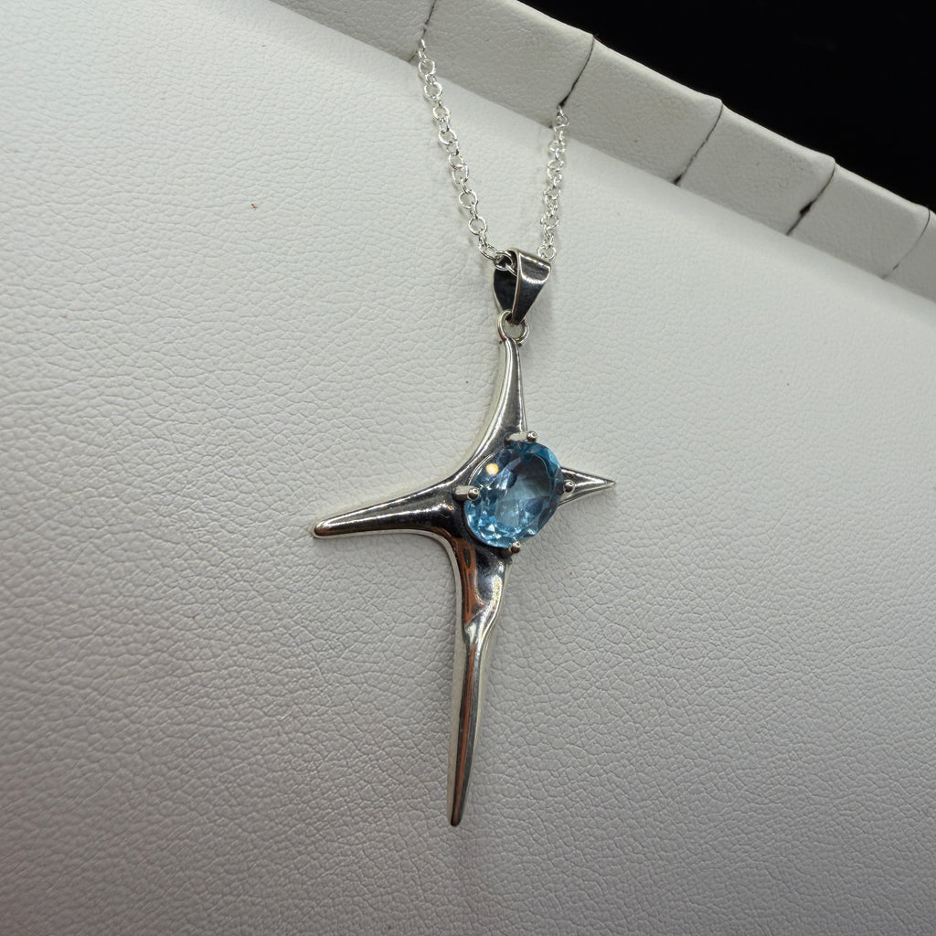 Aquamarine Star S925 Necklace