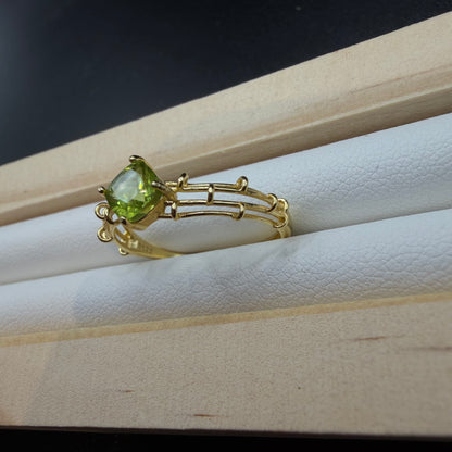 Peridot S925 Adjustable Ring
