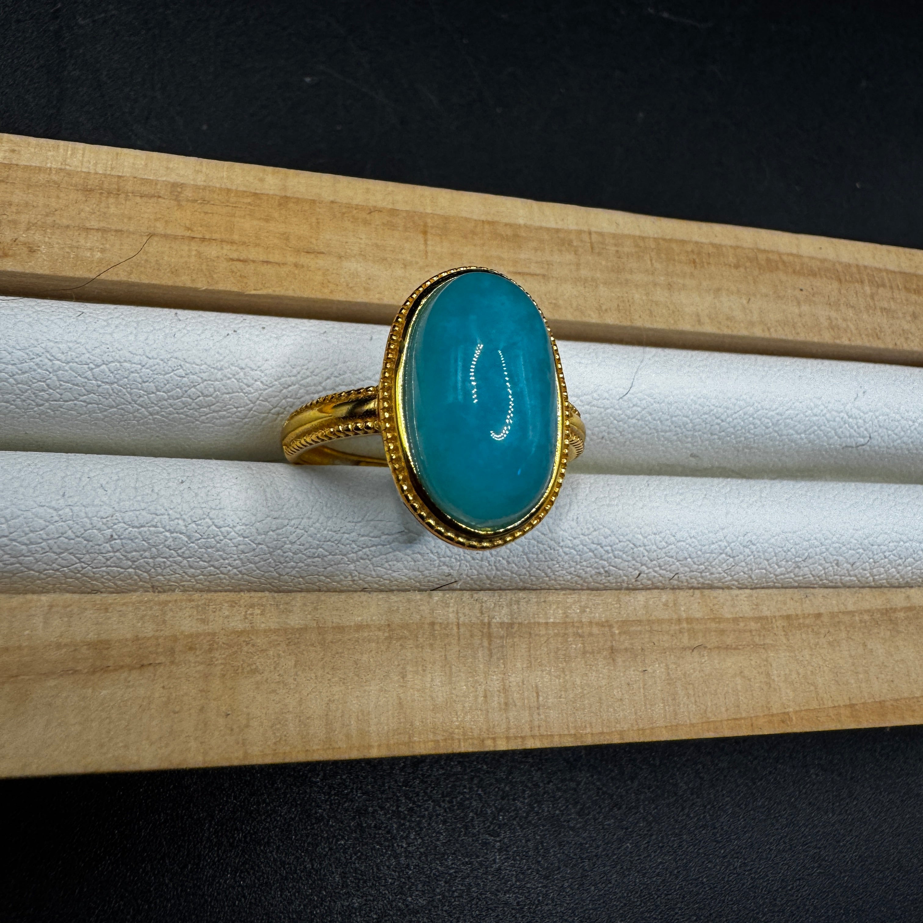 Amazonite S925 Adjustable Ring