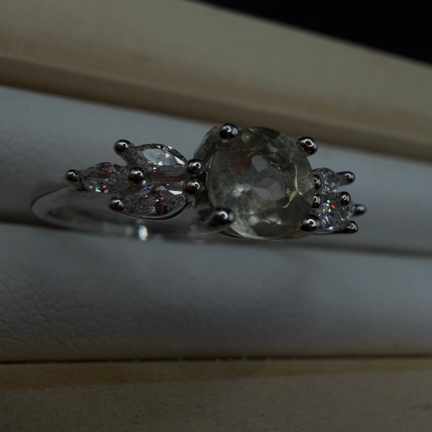 Libyan Desert Glass S925 Certified Adjustable Ring