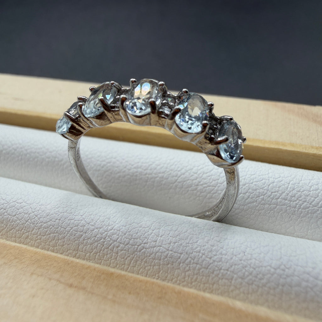 Aquamarine S925 Adjustable Ring