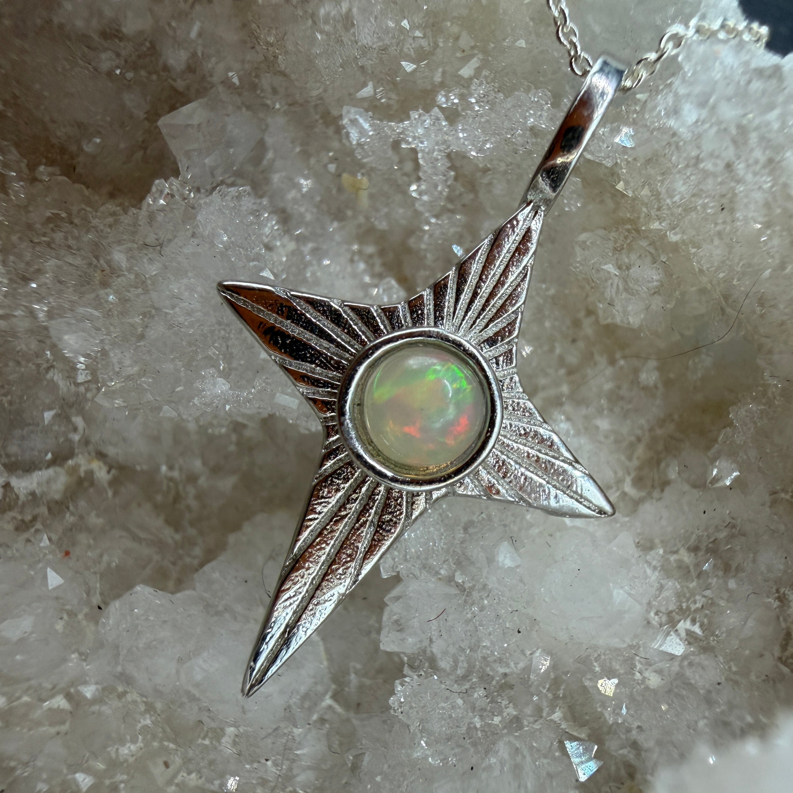 Opal Star S925 Necklace