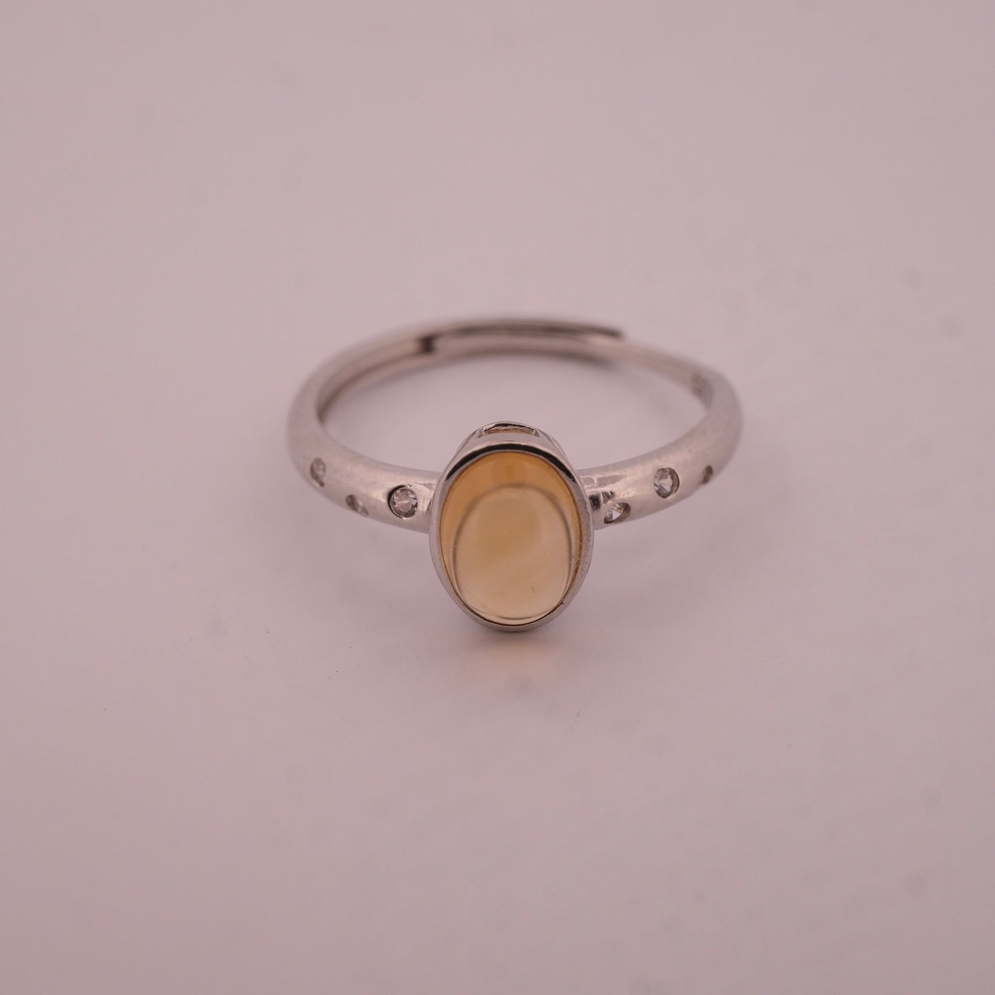 Citrine S925 Adjustable Ring