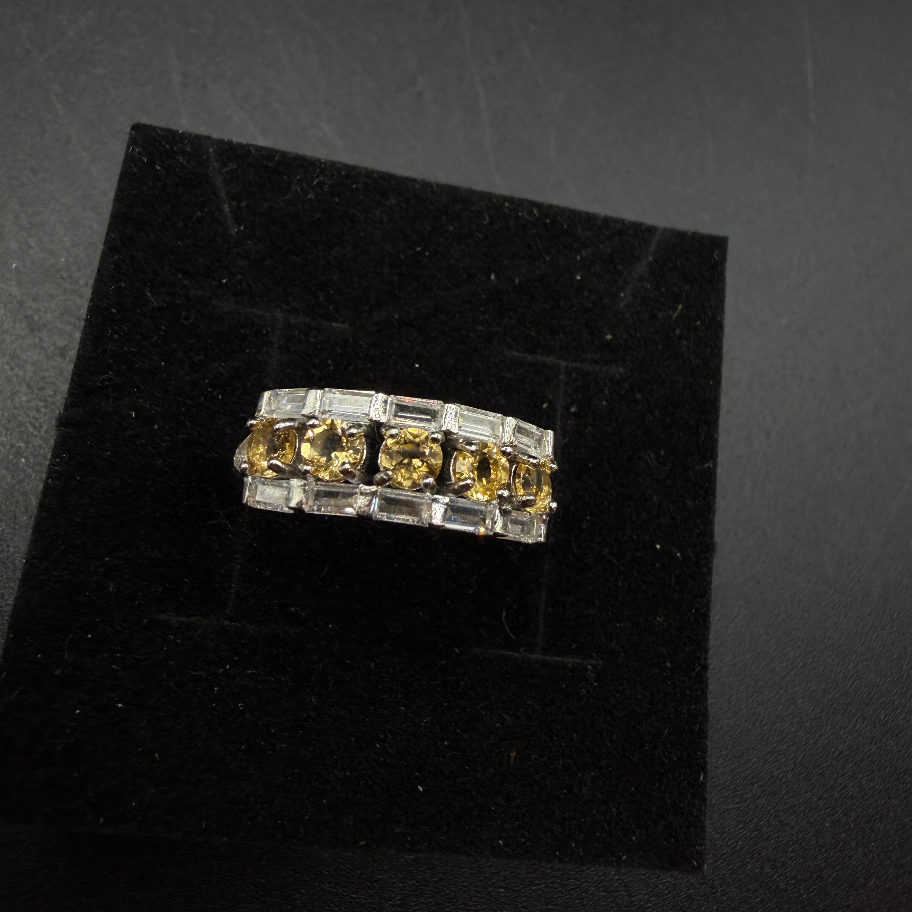 Citrine Band S925 Adjustable Ring