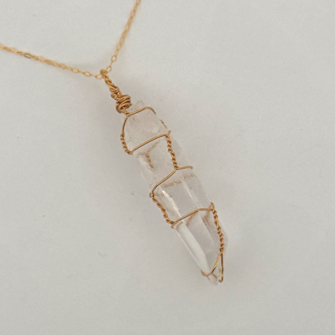 Lemurian Gold Handmade Necklace on S925 Chain