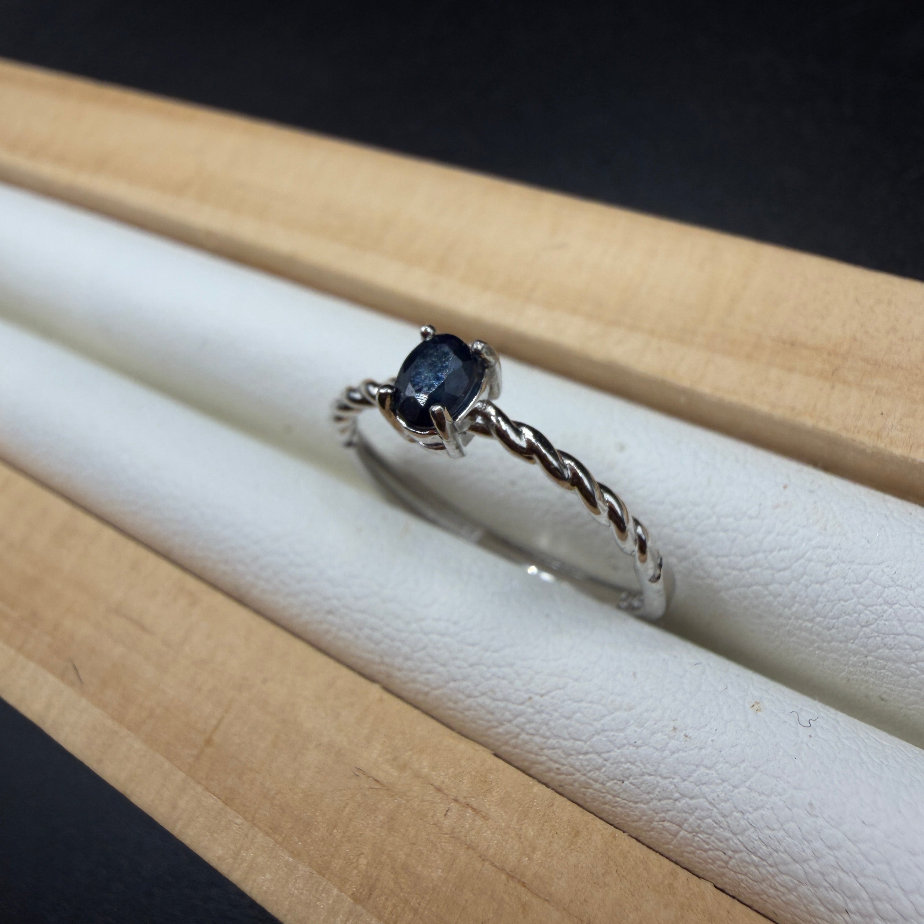 Sapphire S925 Adjustable Ring