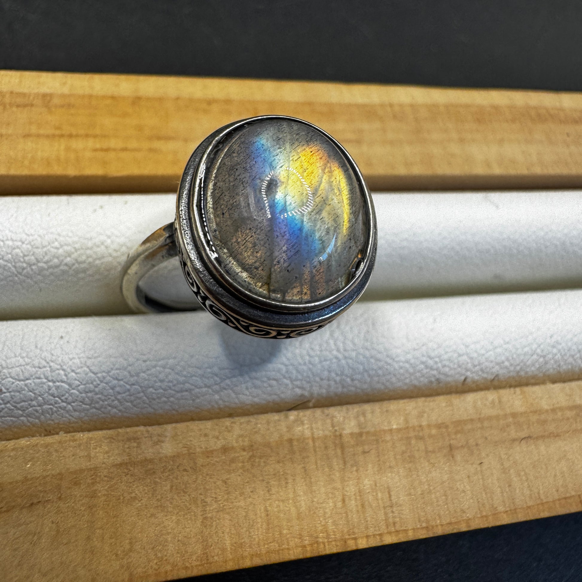 Labradorite S925 Adjustable Ring