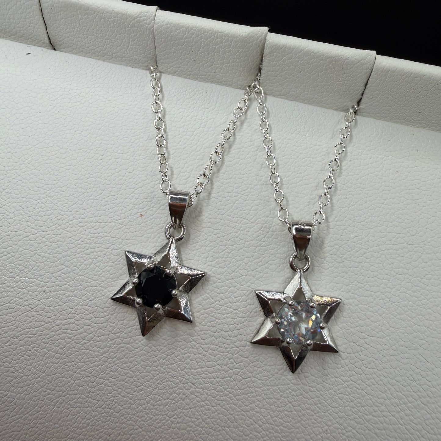 Black Spinel / Aquamarine S925 Necklace