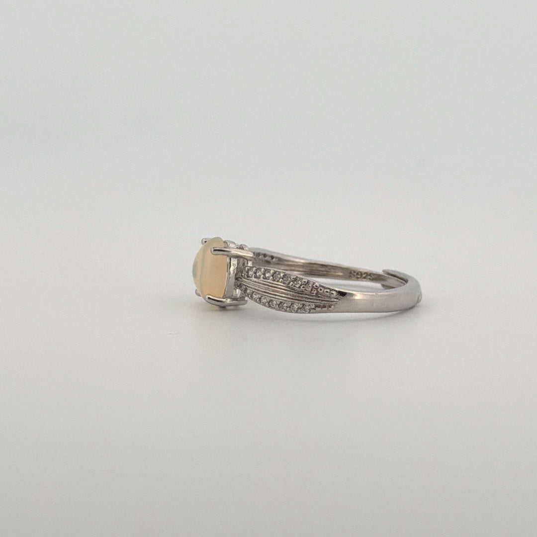 Opal S925 Adjustable Ring